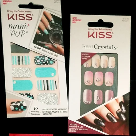 NWT Kiss Real Crystals Adhesive Nail Gems AMBITION ALERT! - Picture 5 of 6